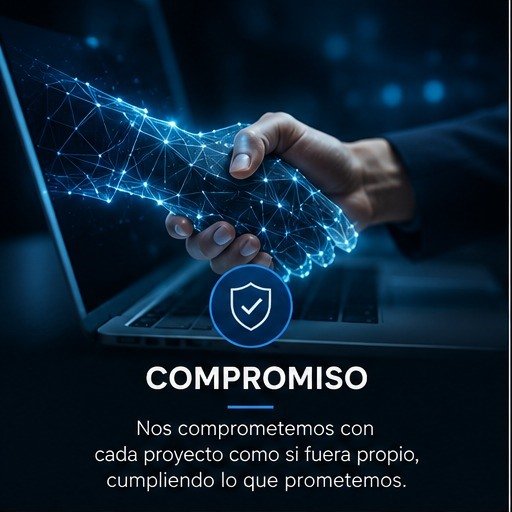 Compromiso: nos comprometemos con cada proyecto como si fuera propio, cumpliendo lo que prometemos.